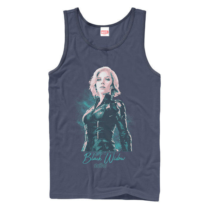 fifth sun Men's Marvel Avengers: Infinity War Black Widow Shadow Tank Top