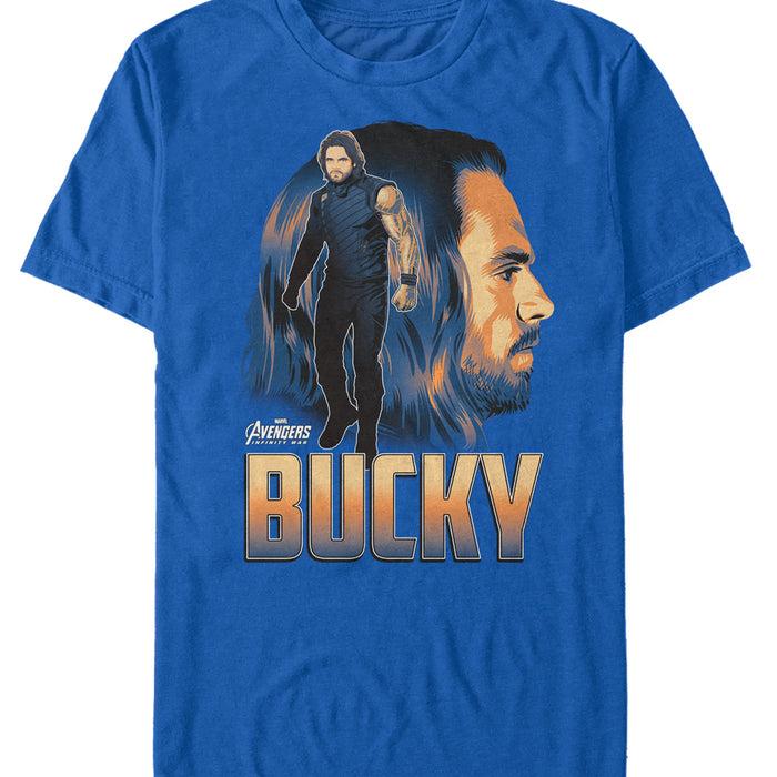 fifth sun Men's Marvel Avengers: Infinity War Bucky Barnes Portrait T-Shirt