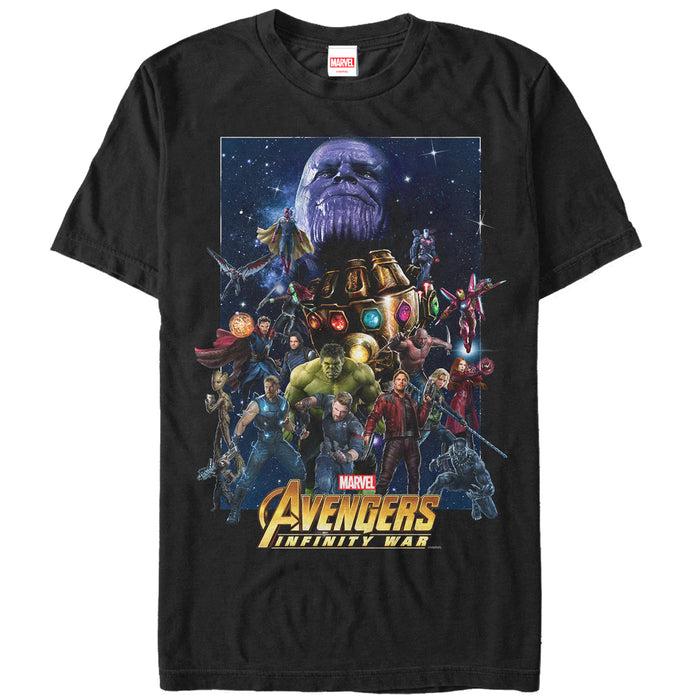 fifth sun Men's Marvel Avengers: Infinity War Character Collage T-Shirt