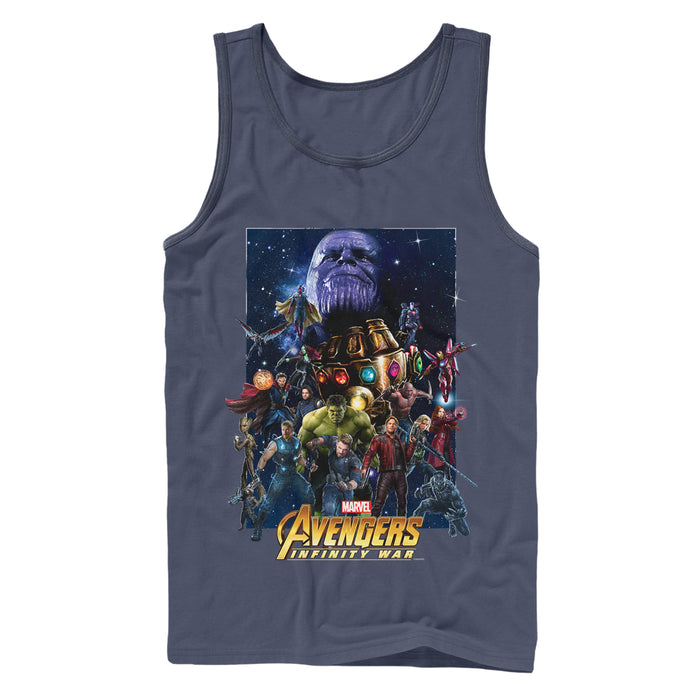 fifth sun Men's Marvel Avengers: Infinity War Character Collage Tank Top