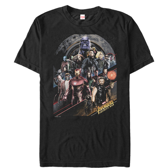 fifth sun Men's Marvel Avengers: Infinity War Character Scene T-Shirt