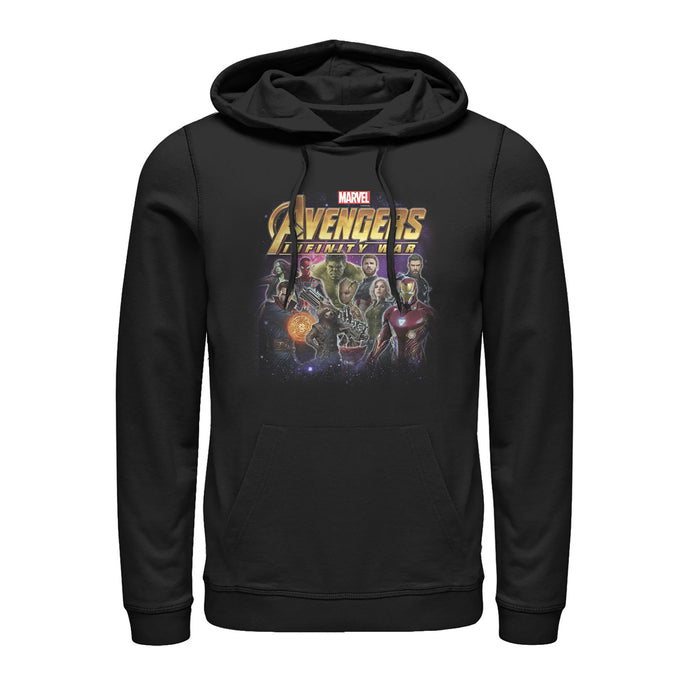 fifth sun Men's Marvel Avengers: Infinity War Character Shot Pull Over Hoodie