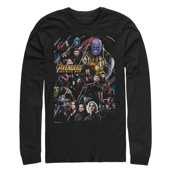 fifth sun Men's Marvel Avengers: Infinity War Character View Long Sleeve Shirt