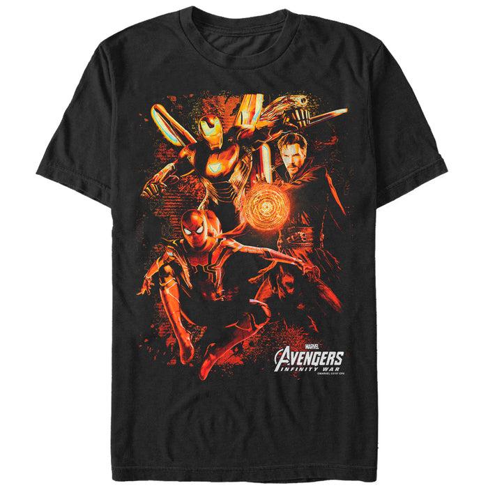 fifth sun Men's Marvel Avengers: Infinity War Group Glow T-Shirt