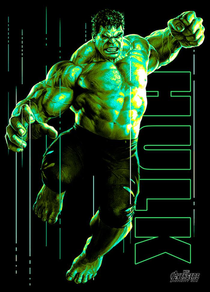 Fifth Sun Men's Marvel Avengers: Infinity War Hulk Portrait T-Shirt