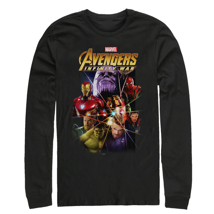 fifth sun Men's Marvel Avengers: Infinity War Prism Long Sleeve Shirt