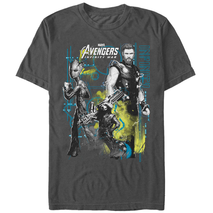 fifth sun Men's Marvel Avengers: Infinity War Space Crew T-Shirt