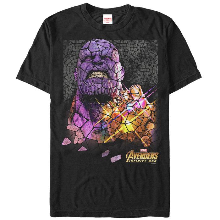 fifth sun Men's Marvel Avengers: Infinity War Thanos Stained Glass T-Shirt