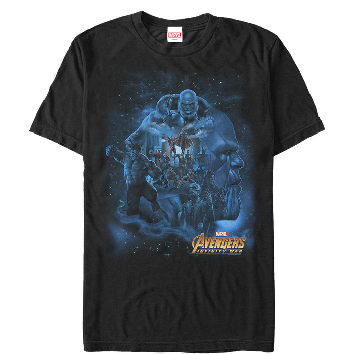 fifth sun Men's Marvel Avengers: Infinity War Thanos Starry Sky T-Shirt