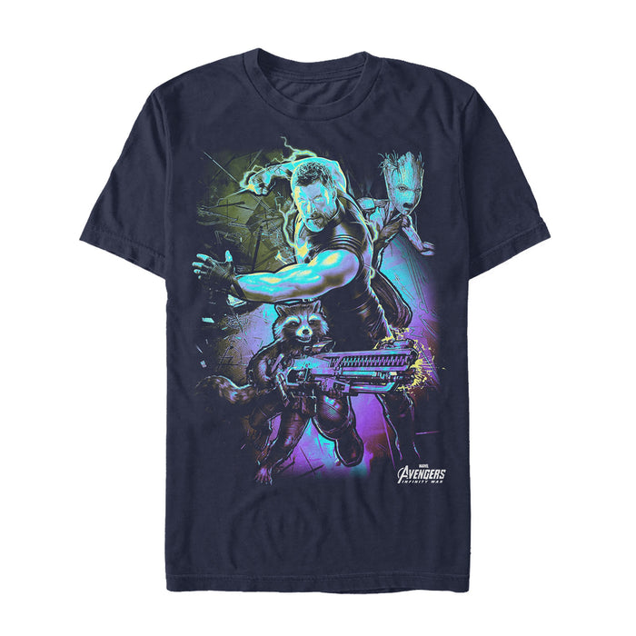 fifth sun Men's Marvel Avengers: Infinity War Thor Lightning T-Shirt