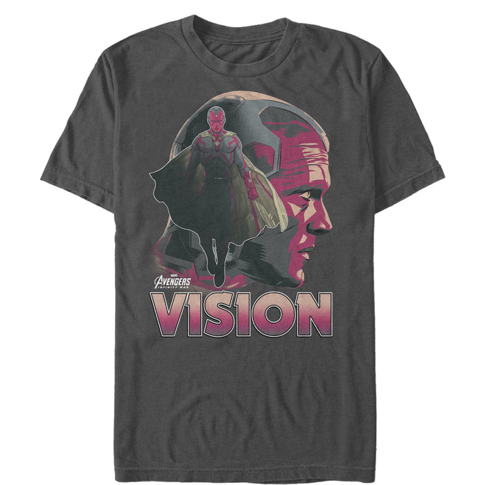 fifth sun Men's Marvel Avengers: Infinity War Vision Portrait T-Shirt