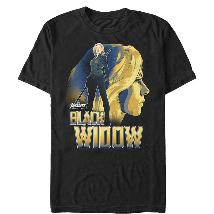 fifth sun Men's Marvel Avengers: Infinity War Widow Portrait T-Shirt