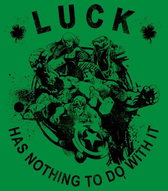 Fifth Sun Men's Marvel Avengers St. Patrick's Day Luck Has Nothing To Do With It T-Shirt