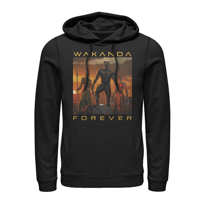 fifth sun Men's Marvel Black Panther 2018 Wakanda Forever Pull Over Hoodie