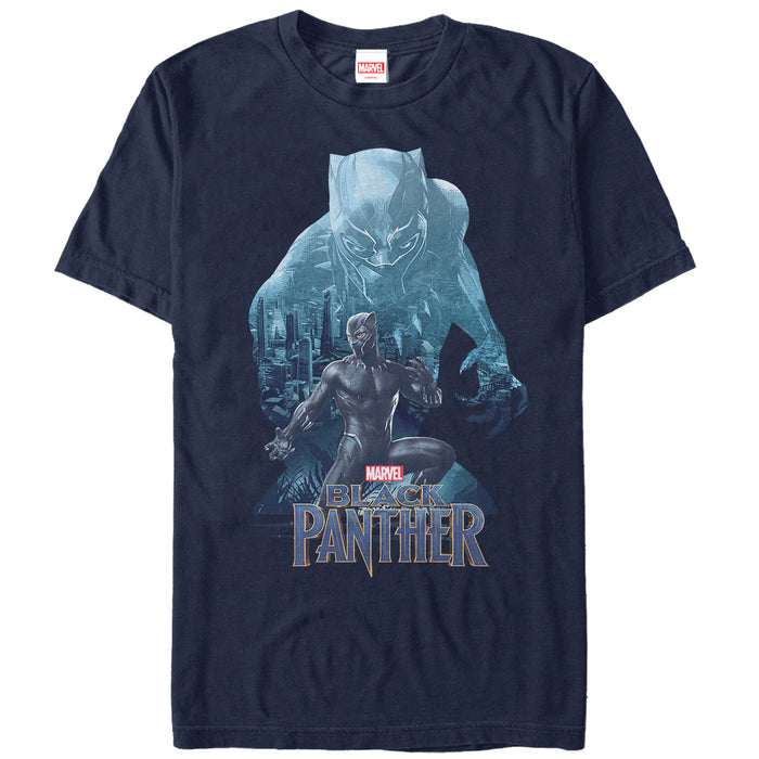 fifth sun Men's Marvel Black Panther 2018 Wakanda Silhouette T-Shirt