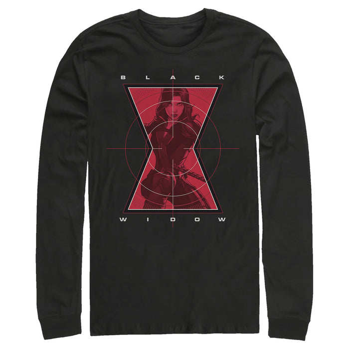 fifth sun Men's Marvel Black Widow Hero Target Long Sleeve Shirt