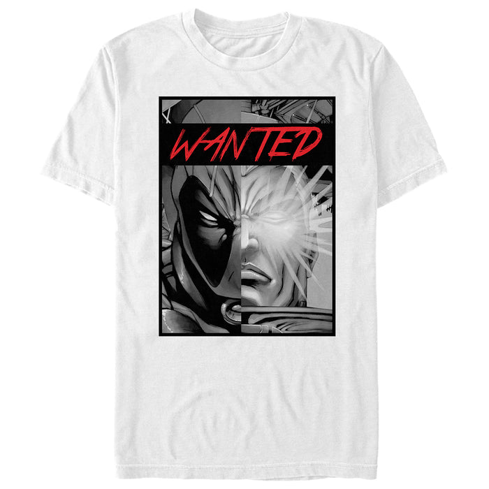 fifth sun Men's Marvel Cable & Deadpool Wanted Poster T-Shirt