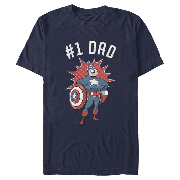 fifth sun Men's Marvel Captain America #1 Dad T-Shirt