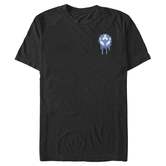fifth sun Men's Marvel Captain America Venom Infected Badge T-Shirt