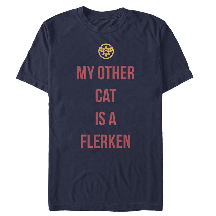 fifth sun Men's Marvel Captain Marvel My Other Cat is a Flerken T-Shirt