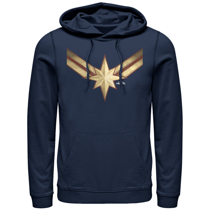 fifth sun Men's Marvel Captain Marvel Star Symbol Costume Pull Over Hoodie
