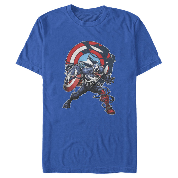 fifth sun Men's Marvel Captain Venom Shield Logo T-Shirt