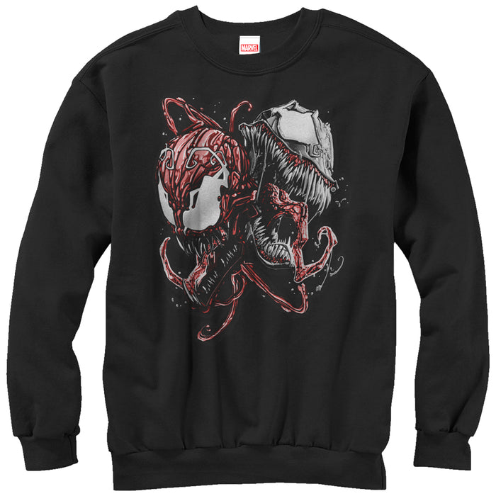fifth sun Men's Marvel Carnage and Venom Sweatshirt