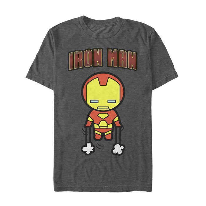 fifth sun Men's Marvel Cartoon Kawaii Iron Man Flight T-Shirt