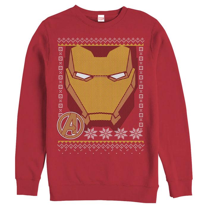 fifth sun Men's Marvel Christmas Iron Man Pattern Sweatshirt