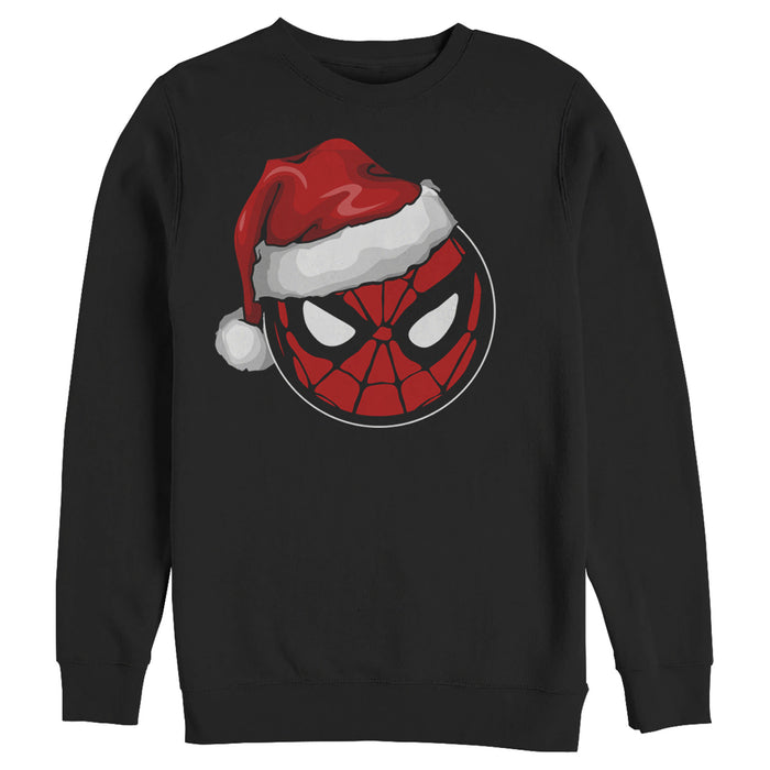 fifth sun Men's Marvel Christmas Spider-Man Santa Hat Sweatshirt