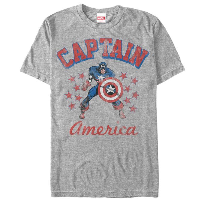 fifth sun Men's Marvel Classic Captain America Stars T-Shirt