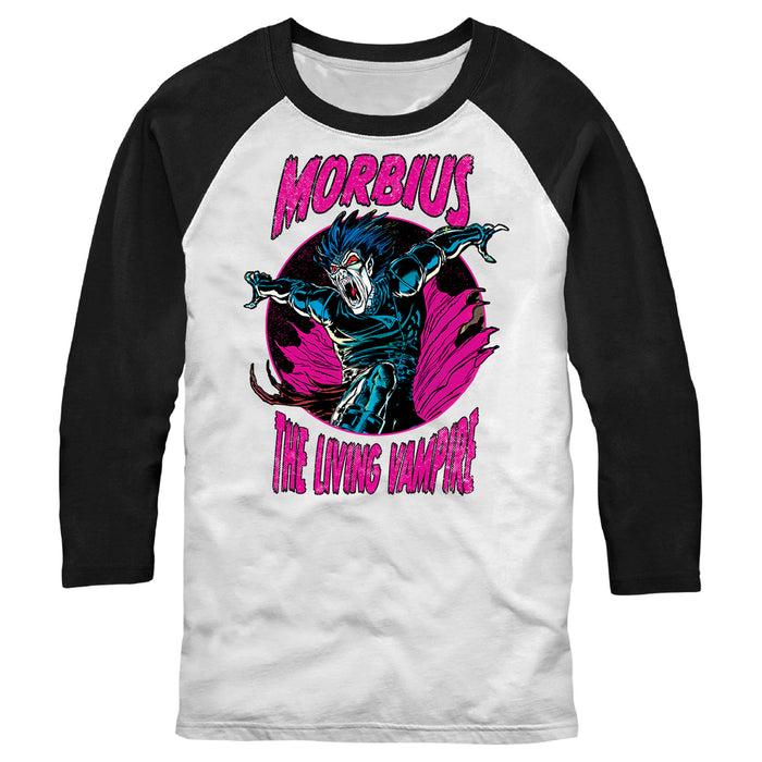 fifth sun Men's Marvel Comic Morbius Circle Baseball Tee
