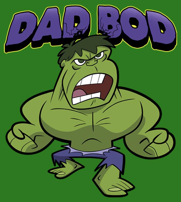 Fifth Sun Men's Marvel Dad Bod Cartoon Hulk Sweatshirt