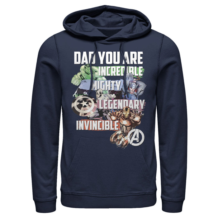fifth sun Men's Marvel Dad You Are a Hero Pull Over Hoodie