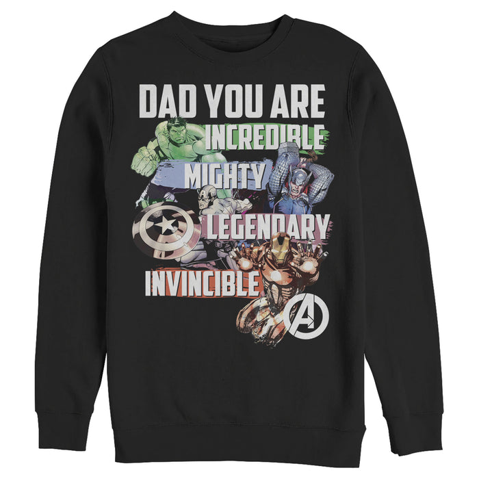 fifth sun Men's Marvel Dad You Are a Hero Sweatshirt