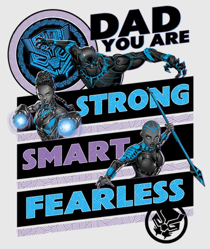 Fifth Sun Men's Marvel Dad You Are Strong Smart Fearless Baseball Tee