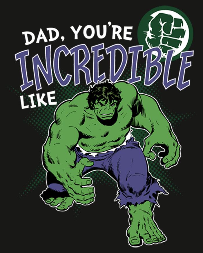 Fifth Sun Men's Marvel Dad You're Incredible Like The Hulk Long Sleeve Shirt