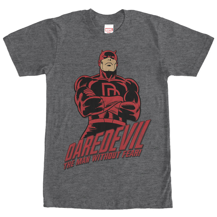 fifth sun Men's Marvel Daredevil Superhero Man Without Fear T-Shirt