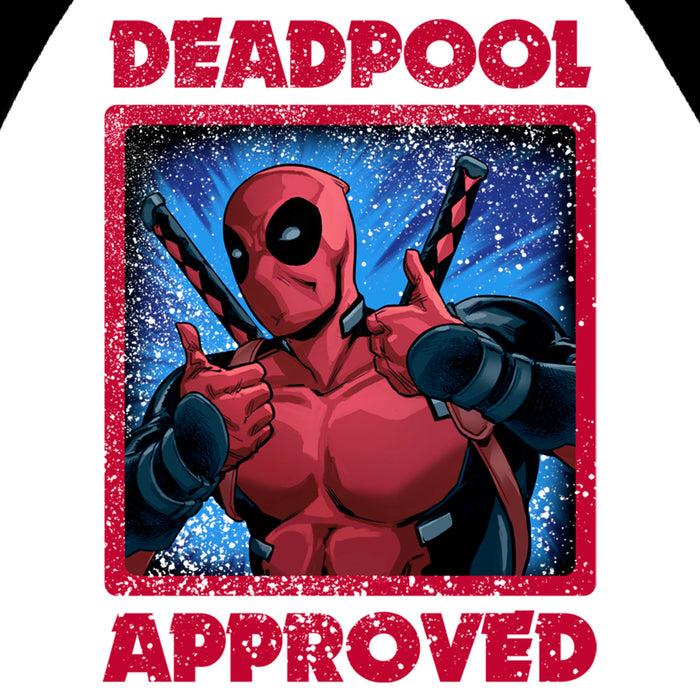Fifth Sun Men's Marvel Deadpool Approved Baseball Tee