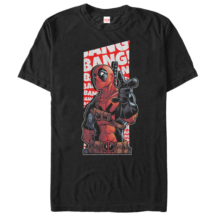 fifth sun Men's Marvel Deadpool Bang Bang Panel T-Shirt