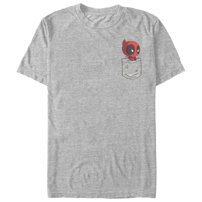 fifth sun Men's Marvel Deadpool Cartoon Pocket T-Shirt
