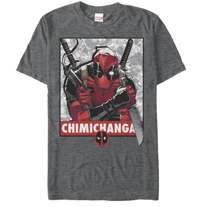 fifth sun Men's Marvel Deadpool Chimichangas Poster T-Shirt