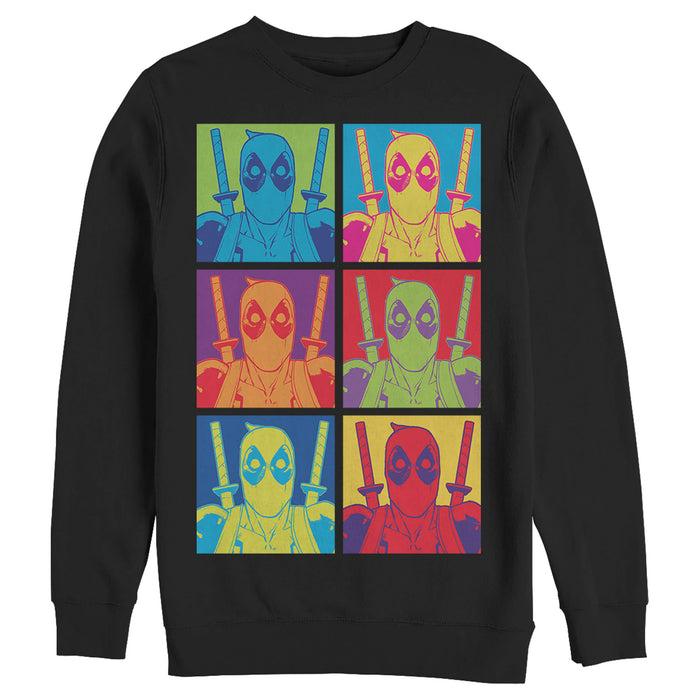 fifth sun Men's Marvel Deadpool Color Panels Sweatshirt
