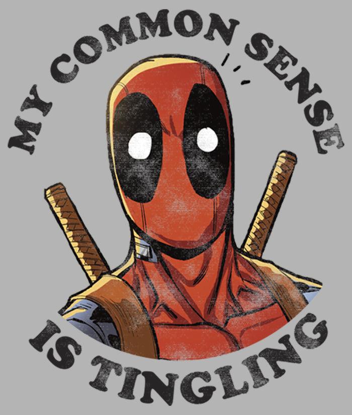 Fifth Sun Men's Marvel Deadpool Common Sense Pull Over Hoodie