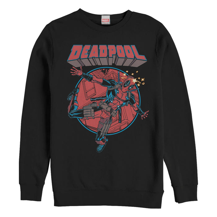 fifth sun Men's Marvel Deadpool Concussion Sweatshirt