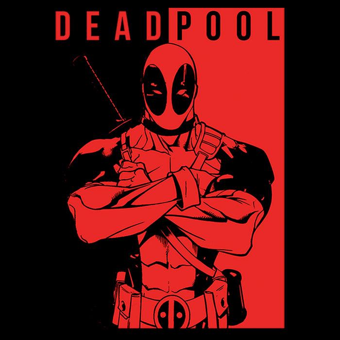 Fifth Sun Men's Marvel Deadpool Crossed Arms Pull Over Hoodie