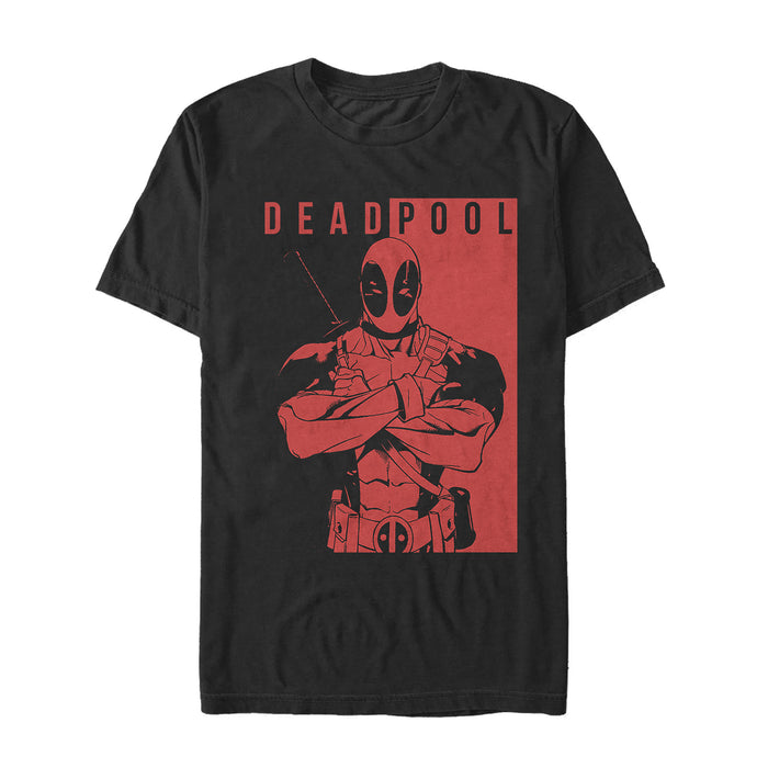 fifth sun Men's Marvel Deadpool Crossed Arms T-Shirt