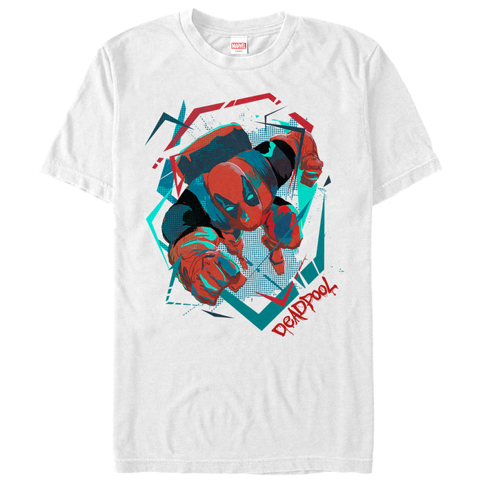 fifth sun Men's Marvel Deadpool Geometric Pattern T-Shirt