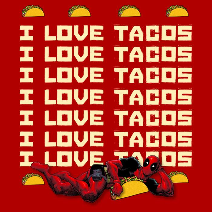 Fifth Sun Men's Marvel Deadpool I Love Tacos T-Shirt