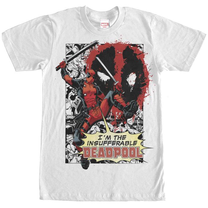 fifth sun Men's Marvel Deadpool Insufferable T-Shirt